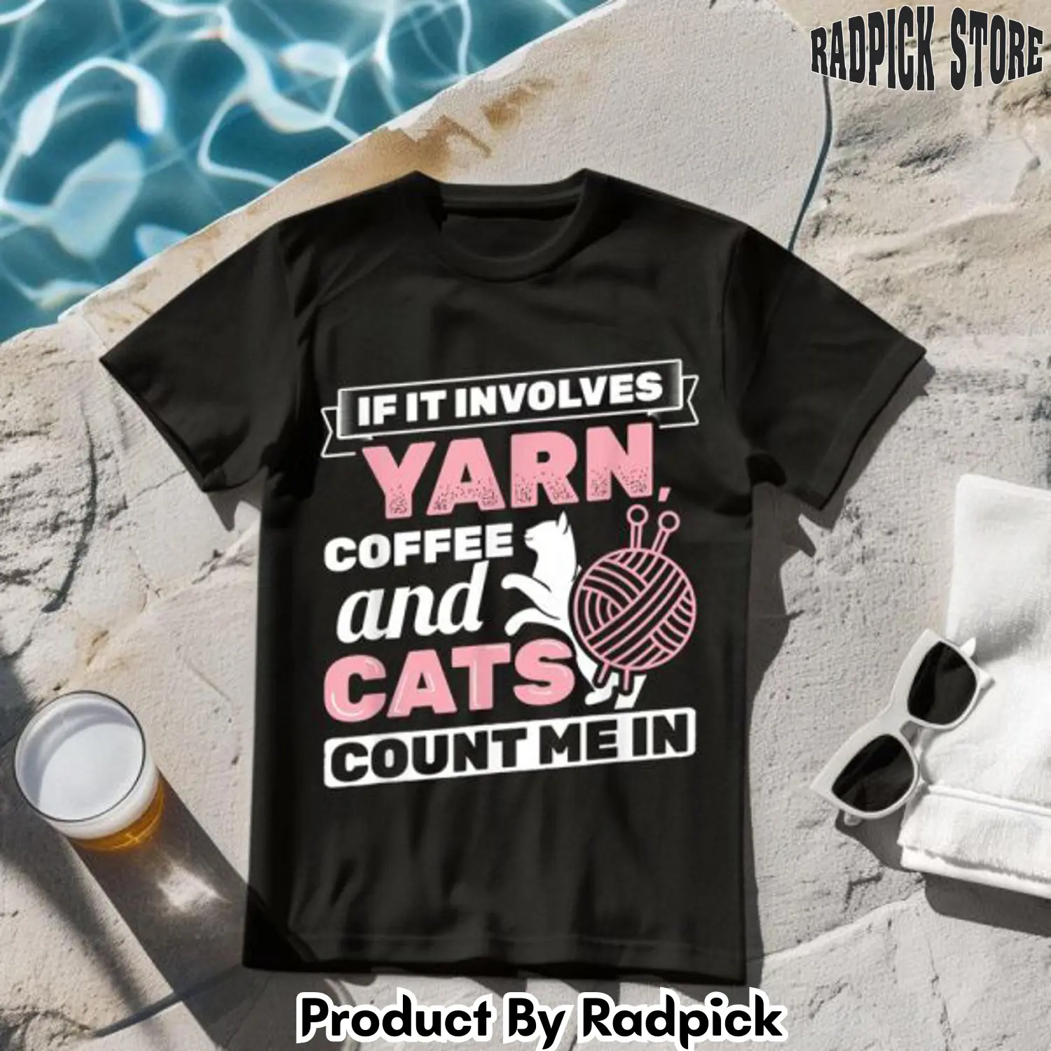 If it involves yarn coffee cats tshirt rp2622257